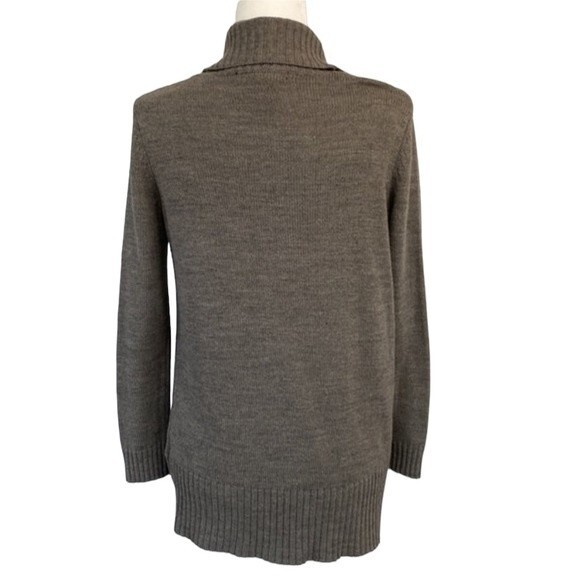 FOREVER 21 Open Front Shawl Ribbed Knit Cardigan High Low Long Sleeve Warm Cozy - Picture 2 of 11